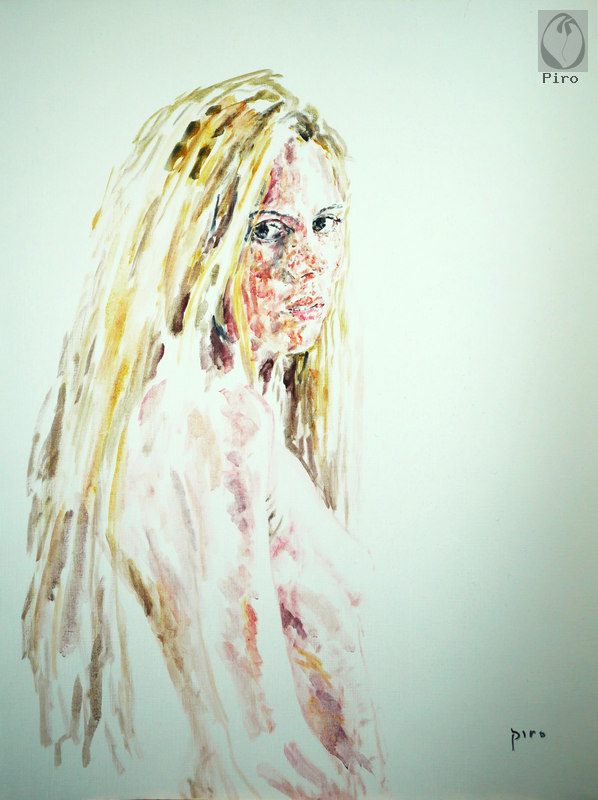 oil on paper - olio su carta di Piro